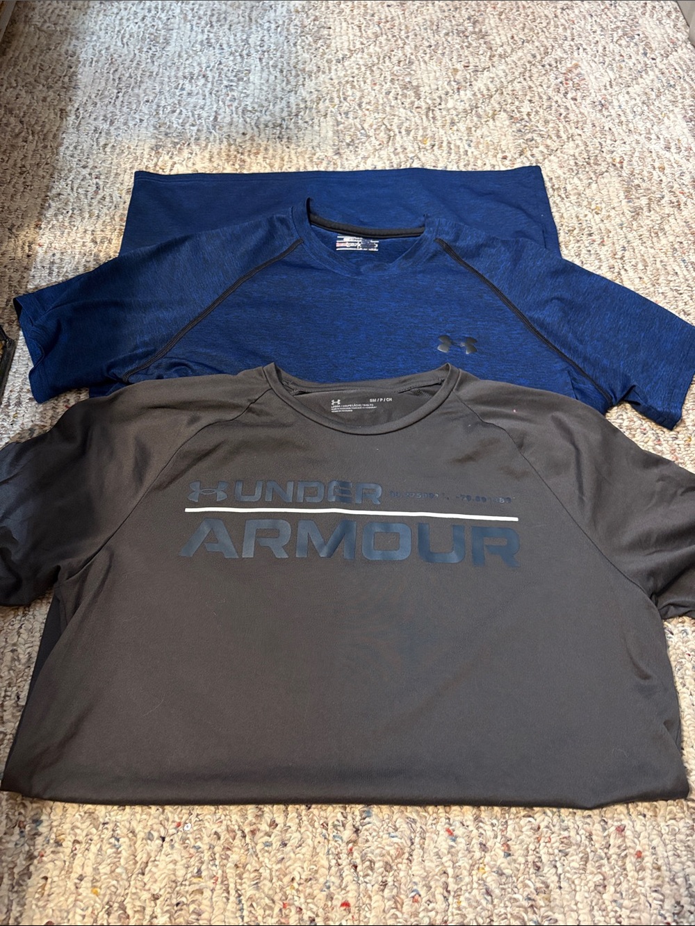Under Armour Men’s Short Sleeve Performance Tees - Blue & Black